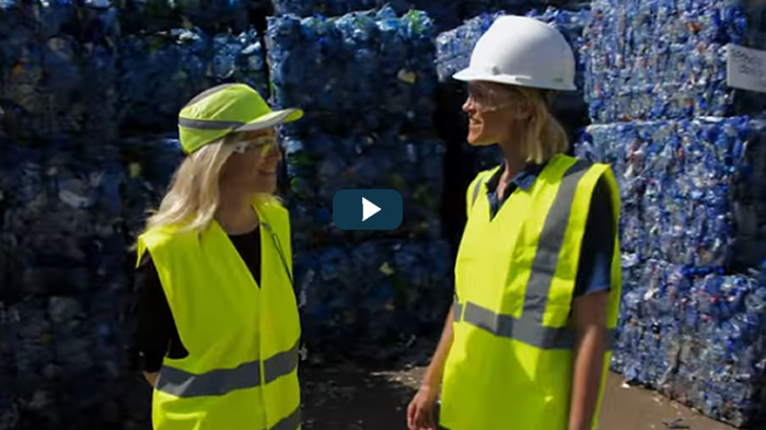 Go behind the scenes at a PET plastic recycling plant!